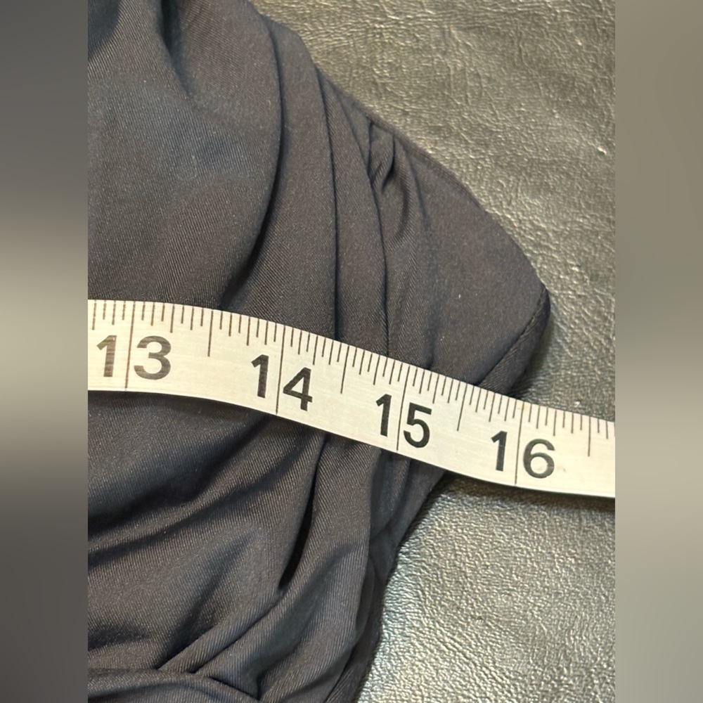 Jantzen Black Wrap-Front Flirty Swimdress size 10 NWT - Picture 9 of 15